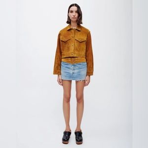 Re/Done Blue Mini Skirt